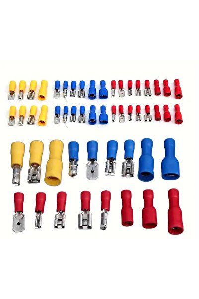 ÇEÇEN HOME 100 adet Dişi Sıkma Soğuk Basınç Kılıfı, Kablolama Terminali, Kabl...