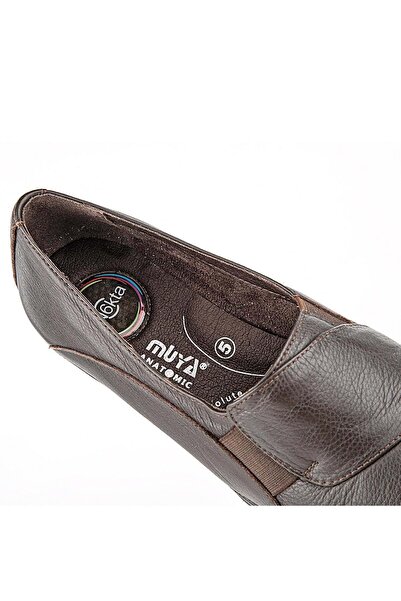 Muya Mary 6 Point Anatomical Sole Heel Spur Genuine Leather Women's Shoes