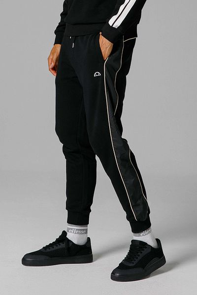 Ellesse Pantaloni de trening pentru bărbați, din bumbac, cu talie obișnuită, cu talie obișnuită, cu picior elastic, pantaloni de trening pentru bărbați EM231