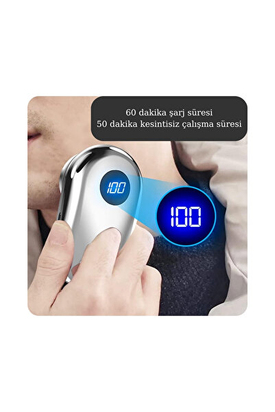 layfhex Sıfır Sakal ve Yanak için Islak ve Kuru Kullanım İnce Tel İçin Yıkanabilir Mini Tıraş Makinesi