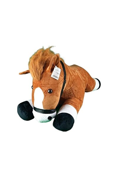 TRUST STORE Sevimli Uzanan At Peluş 45 Cm - Uyku Ve Oyun Arkadaşı Peluş Oyuncak