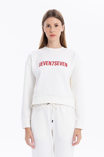 GMG FIRENZE Crew Neck Numerology Printed Women's Sweatshirt