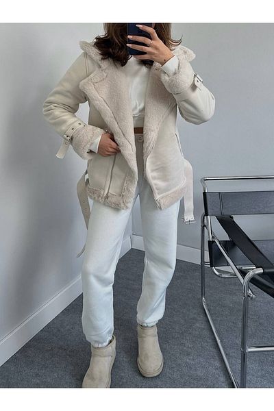 Foot sneakerss Zr-Leder-Wildledermantel für Damen der neuen Saison mit Gürteldetail