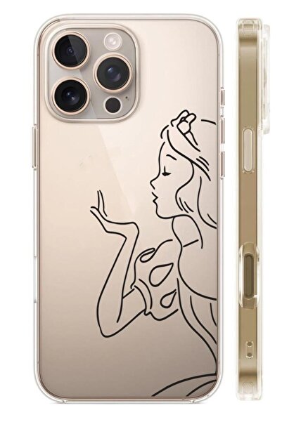 3GEN CASE İphone 16 Pro Max Uyumlu Desenli Şeffaf Silikon Kılıf
