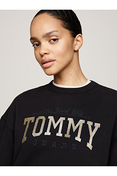 Tommy Hilfiger TJW NW BXY GLITTER VARSITY CREW