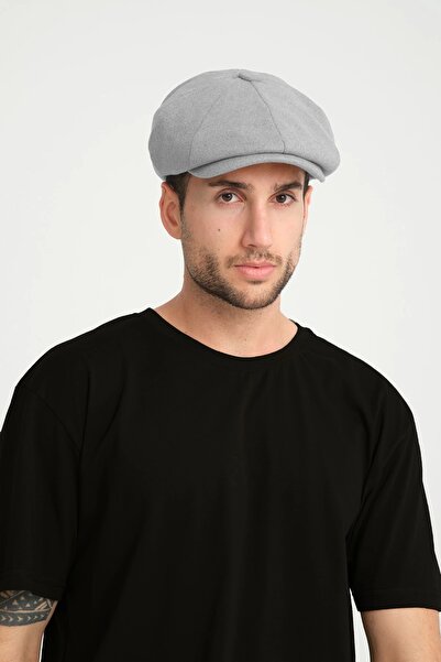 robanu Unisex Gri Kaşe Kasket Şapka | Kaşe Kasket Şapka Ile Kışa Hazır Olun