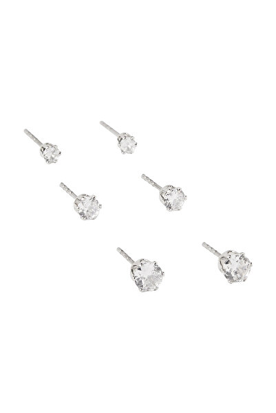 PARFOIS Suni Elmaslı Çivi Küpe Seti