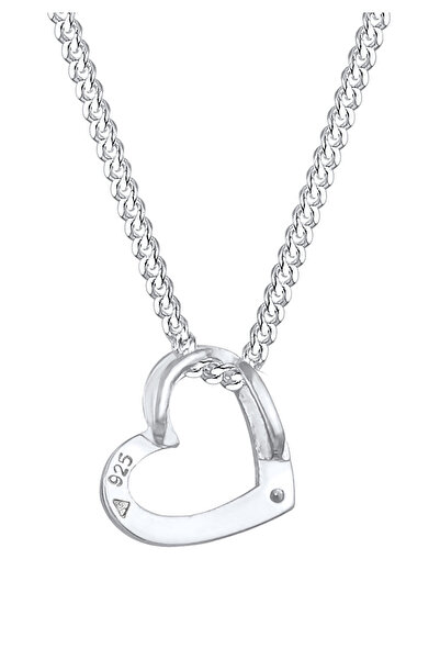 ELLI Halskette Damen Herz Anhänger mit Kristall in 925 Sterling Silber