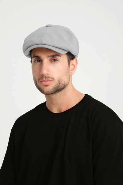 robanu Unisex Gri Kaşe Kasket Şapka | Kaşe Kasket Şapka Ile Kışa Hazır Olun