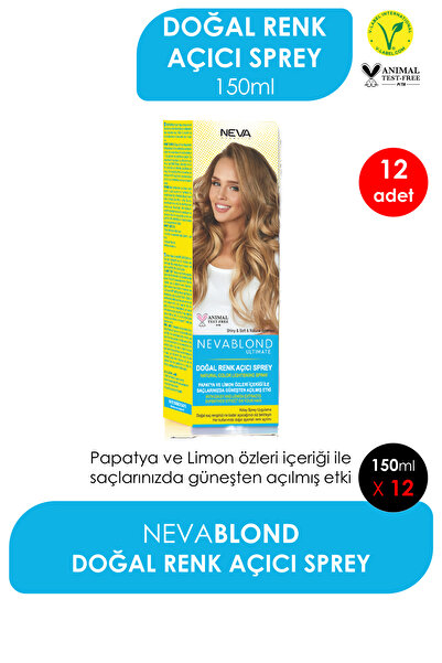 NEVA KOZMETİK Nevablond Ultımate Doğal Renk Açıcı Sprey 150ml (12'Lİ SET)