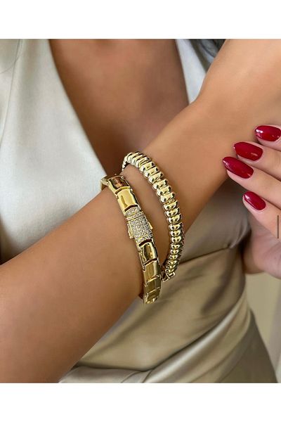 İNN JEWELLERY سوار Xuping Vip على شكل سلسلة - مضاد للتشويه ومضاد للحساسية
