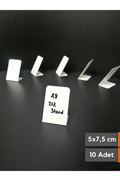 Şeffaf Etiket 10 τεμάχια αφαιρούμενης λευκής ετικέτας με γωνιακή βάση για μαυ...