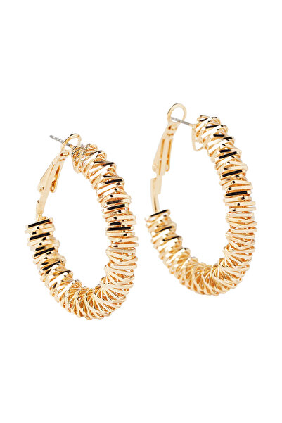 PARFOIS Bobin Motifli Gold Halka Küpe