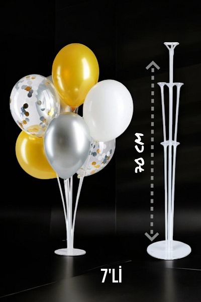 VibeHome Balloon Stand 7 Pcs 70 cm - for Birthday Party and Fun Events