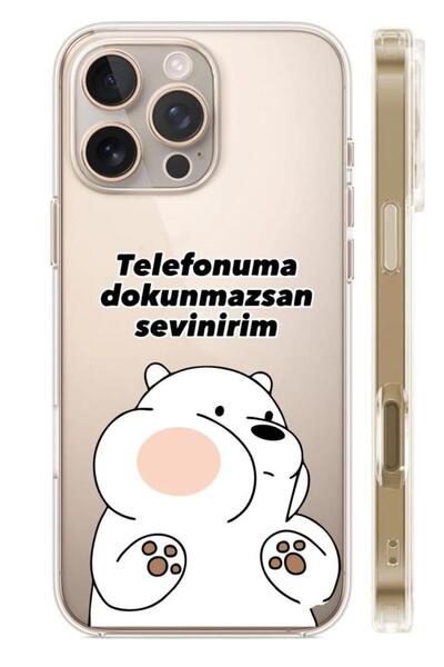 3GEN CASE İphone 16 Pro Uyumlu Desenli Şeffaf Silikon Kılıf