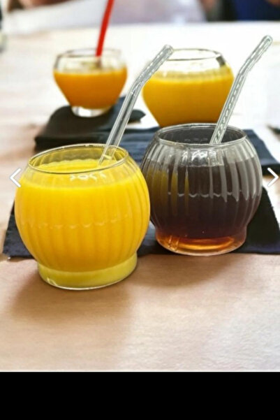 Comprox 2 Pcs Pumpkin Glass Soft Drink Water Coffee Presentation Cup