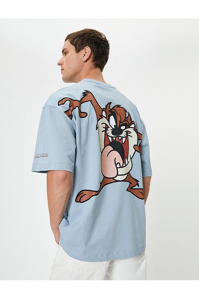 Koton Tasmanian Devil Licensed - Oversize Cotton Crew Neck T-shirt