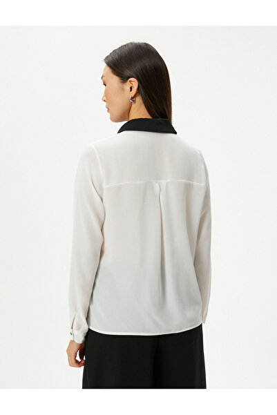 Koton Мереживний гольф з довгим рукавом на ґудзиках