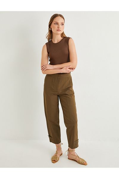 Koton Corded Crop Tank Top - Halter Neck