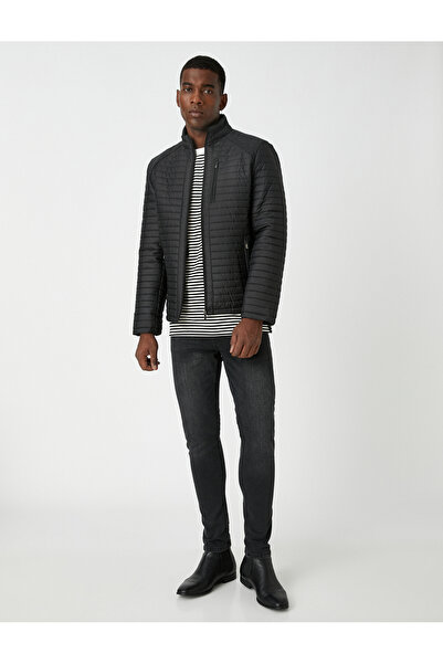 Koton Капитониран джоб на яката със стойка за палто Детайли