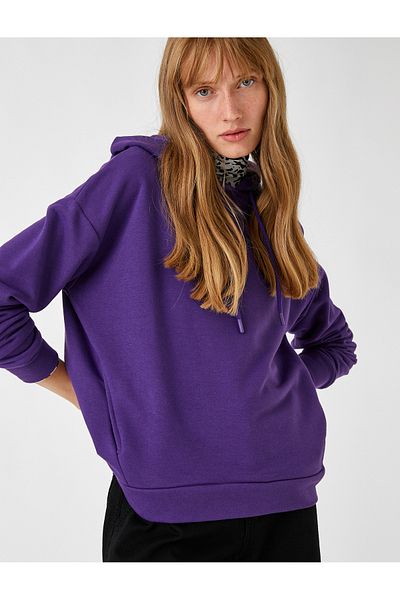 Koton Hooded Sweatshirt with Side Pocket