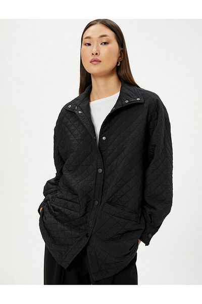Koton Prošívaná bunda Kapesní knoflík Regular Fit