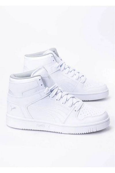 Puma Unisex bílé sportovní boty Rebound Layup Sl Jr 370486-02