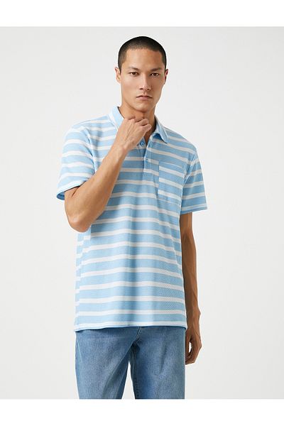 Koton Základní tričko Polo s kapsou na knoflíky