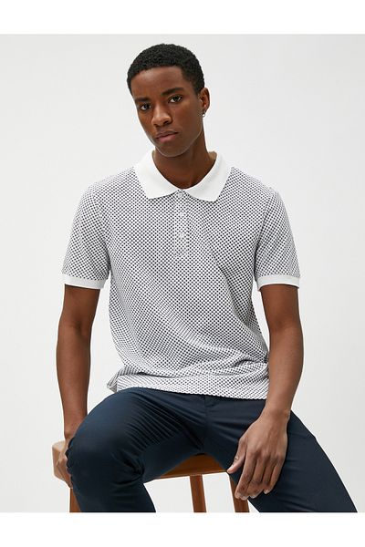 Koton Tricou alb cu model pentru bărbați