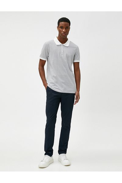 Koton Tricou alb cu model pentru bărbați