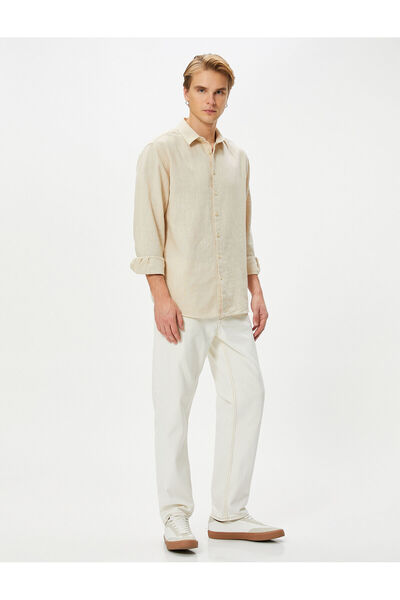 Koton Basic Shirt Classic Collar Buttoned Long Sleeve Cotton