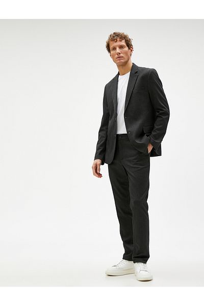 Koton Jachetă Blazer Cusături cu nasturi Buzunar detaliat Slim Fit