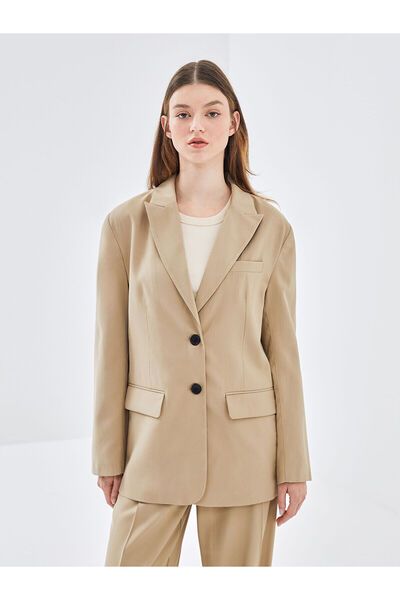 LC Waikiki Beige Women's Blazer Jacket