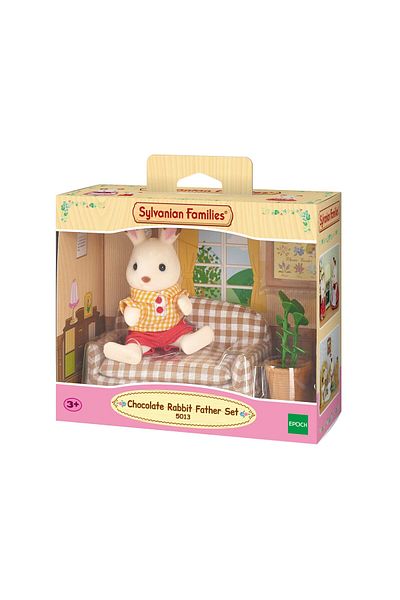 SYLVANIAN FAMILIES Chocolate Rabbit Father Figure | Se.Regular | Collectible Toy for Mini Dolls