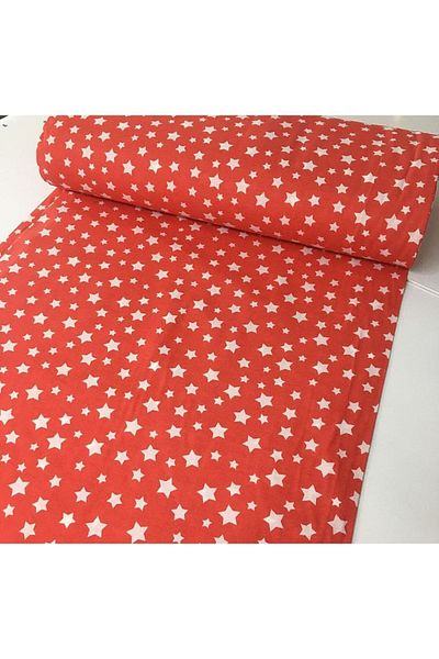 Bebek Özel Μισό μέτρο Βαμβακερό ύφασμα με σχέδιο Red Star 50x240 cm