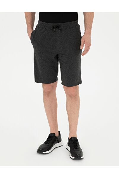 Pierre Cardin Antrasit Melanj Slim Fit Örme Şort 50292994-VR081