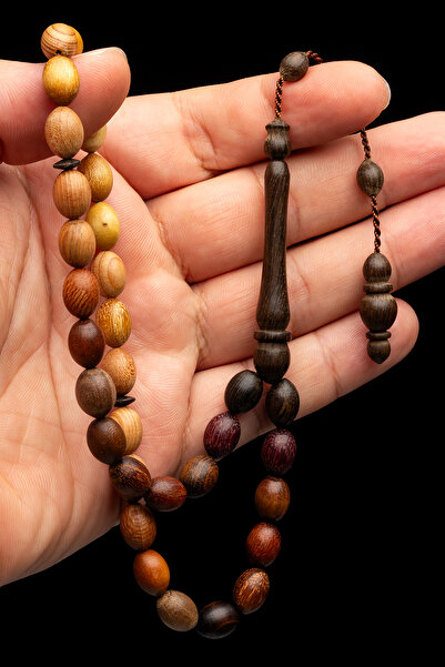 OTTOTESBİH Χάντρες προσευχής από δέντρο με σύστημα Master Craftsmanship, 8,5x11,5 χιλιοστά, 17 διαφορετικά μικτά και συνδυασμένα