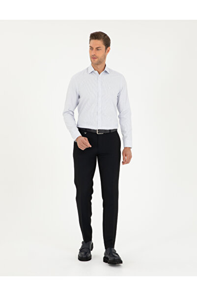 Pierre Cardin Lacivert Slim Fit Uzun Kollu Gömlek 50294168-VR033