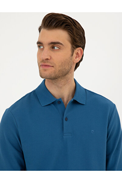 Pierre Cardin Ανοιχτό μπλε ναυτικό εφαρμοστό Basic φούτερ 50294438-VR059