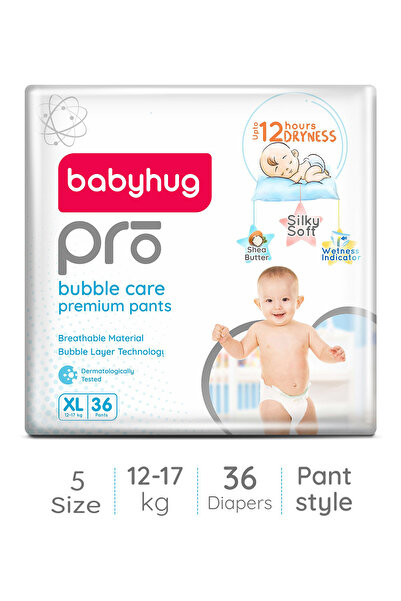 Babyhug Pro Bubble Care Premium Pant Style Diapers Size 5 - 36 Pieces