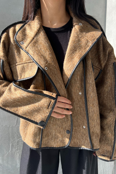 Seda Yalçın Atelier Καφέ παλτό με λεπτομέρεια τσέπης