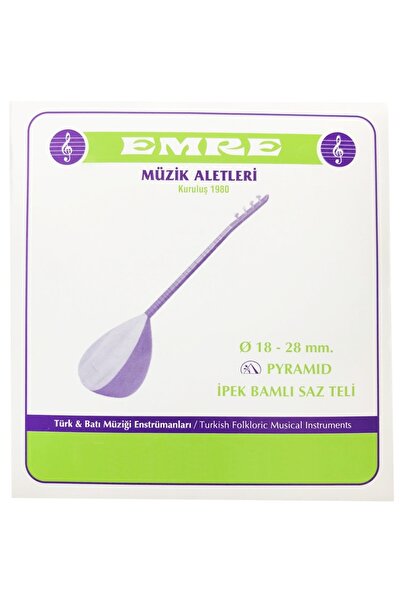 Emre 0.18 mm Pyramid Takım Tel Kısa Sap Bağlama Teli İpek Bamlı 18-28