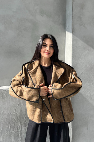 Seda Yalçın Atelier Καφέ παλτό με λεπτομέρεια τσέπης