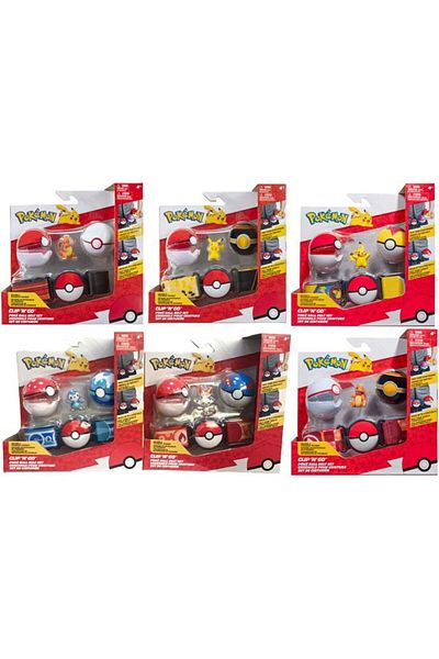 Pokemon Clip N Go Poke Ball Belt -  Assorted - 1 Piece (style may vary)