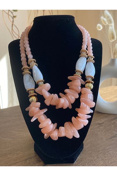 Store Synthetic Beaded Double Layer Style Necklace