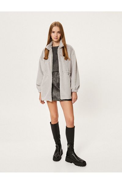 Koton Women's Clothing Coat GRAY