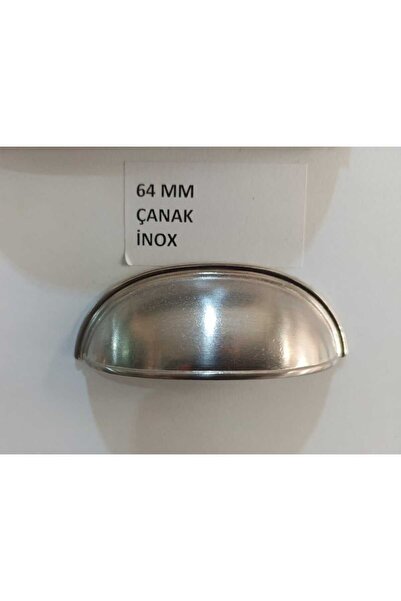 kayakulp  64mm Lüks Çanak Sandal Gizli Kulp  inox renk
