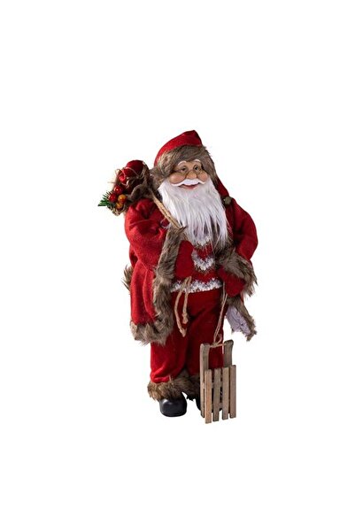 Şekerci Cafer Erol Yılbaşı Aksesuarı Kızak Tutan Noel Baba Kırmızı 60 cm 103604