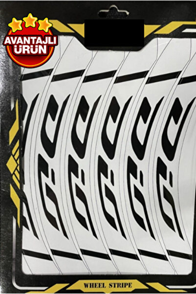 Genel Markalar Honda Dio Uyumlu Jant Şeridi Siyah / Beyaz