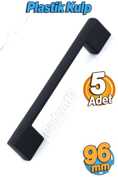 Badem10 (PĂSĂT PLASTIC) Gölcük 96 Mm 5 buc. Mobilier negru Sertar de bucătărie Dulap dulap Mâner Mâner